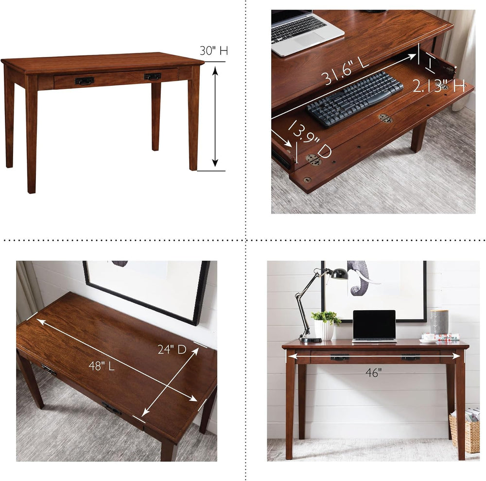 Leick Home Mission Desk, 48", Mission Oak