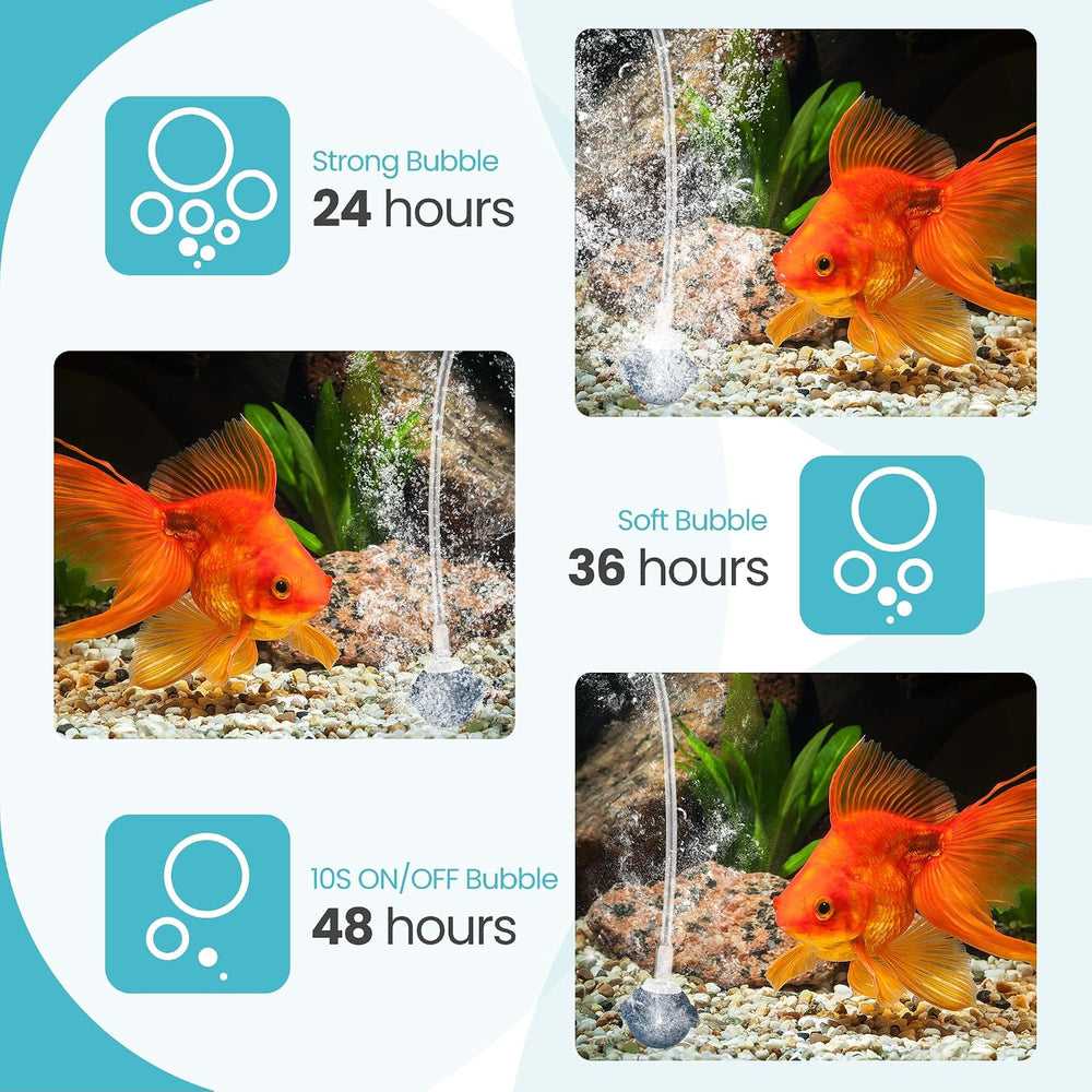 NFESOLAR 4W Solar Aerator for Pond with 2200mAh Battery, 3 Modes, 2 Stones