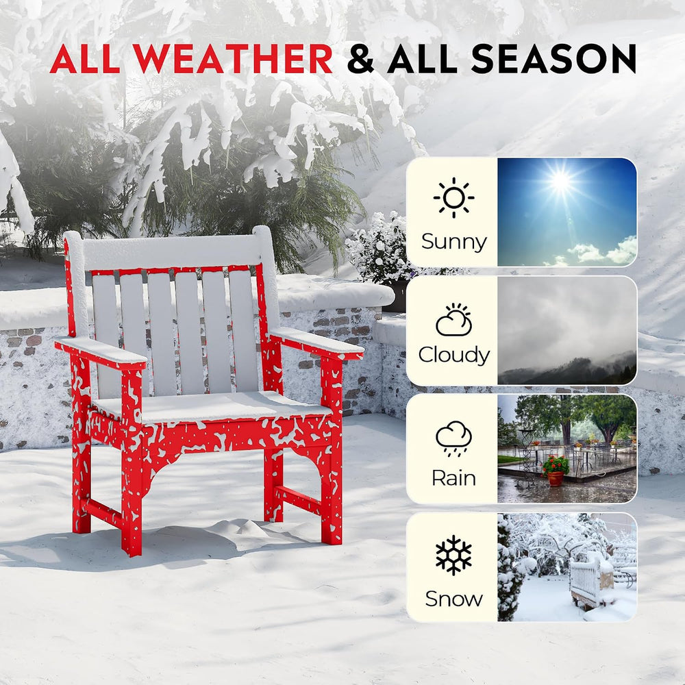 Costaelm Outdoor Dining Arm Chair, Patio HDPE Garden Dining Table Chair, Poly...