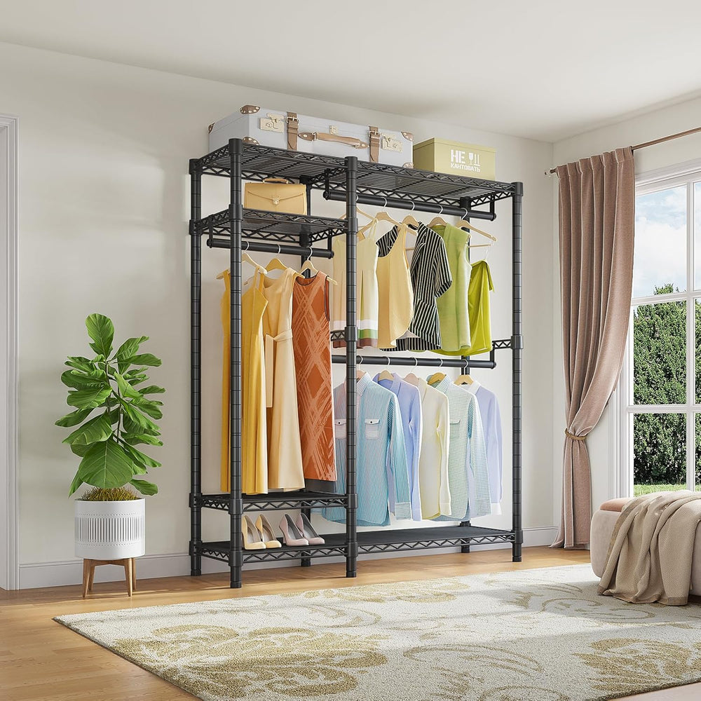 VIPEK V2 Heavy Duty Clothes Rack, Portable Metal Closet System, Black