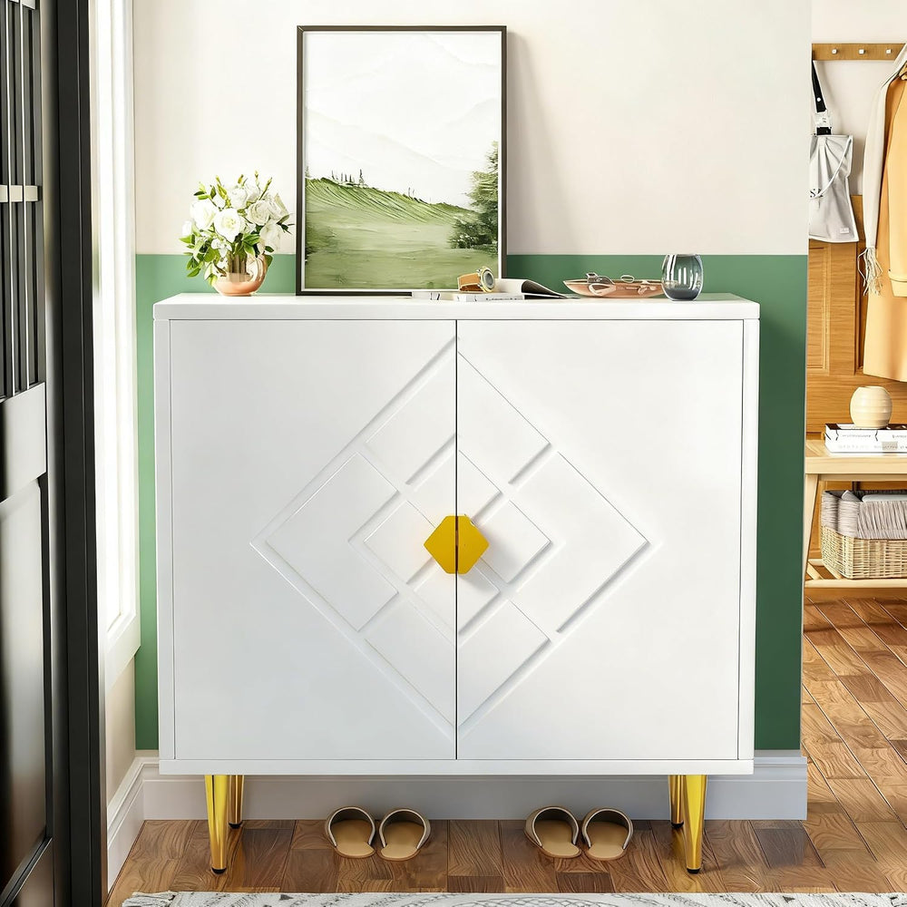 Xilingol Modern Accent Cabinet with Storage, Storage Cabinet with 2 Doors, Si...