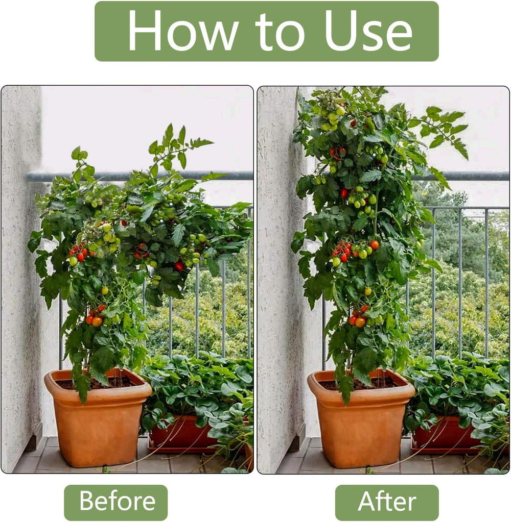 Garden Stakes, 57 Inch (Approx 5Ft) Steel Plant Tomato Stakes, 25 Pack