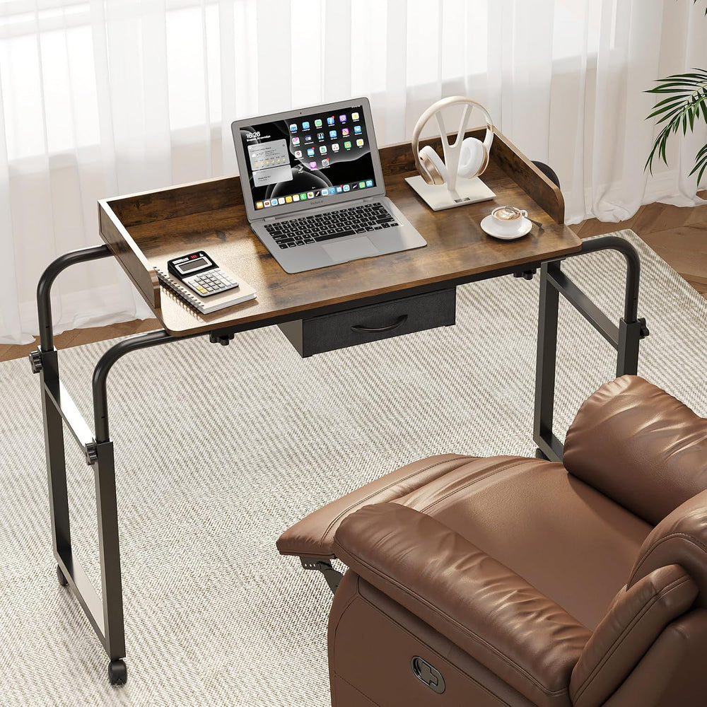 GiftGo Over Bed Table with Wheels, Recliner Table Bed Desk, Adjustable Height...
