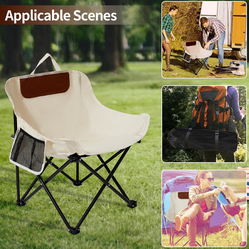 SHANQUAN 2 Pack Folding Camping Chair, Compact Camp Chair,Outdoor Lawn Portab...