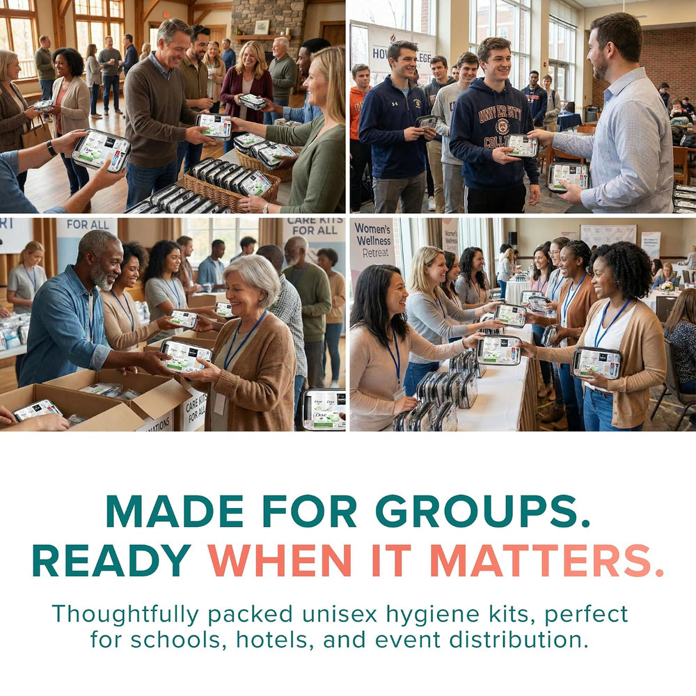 Hygiene Kits Bulk 5 Pack Unisex Travel Size Toiletries for Care Packages