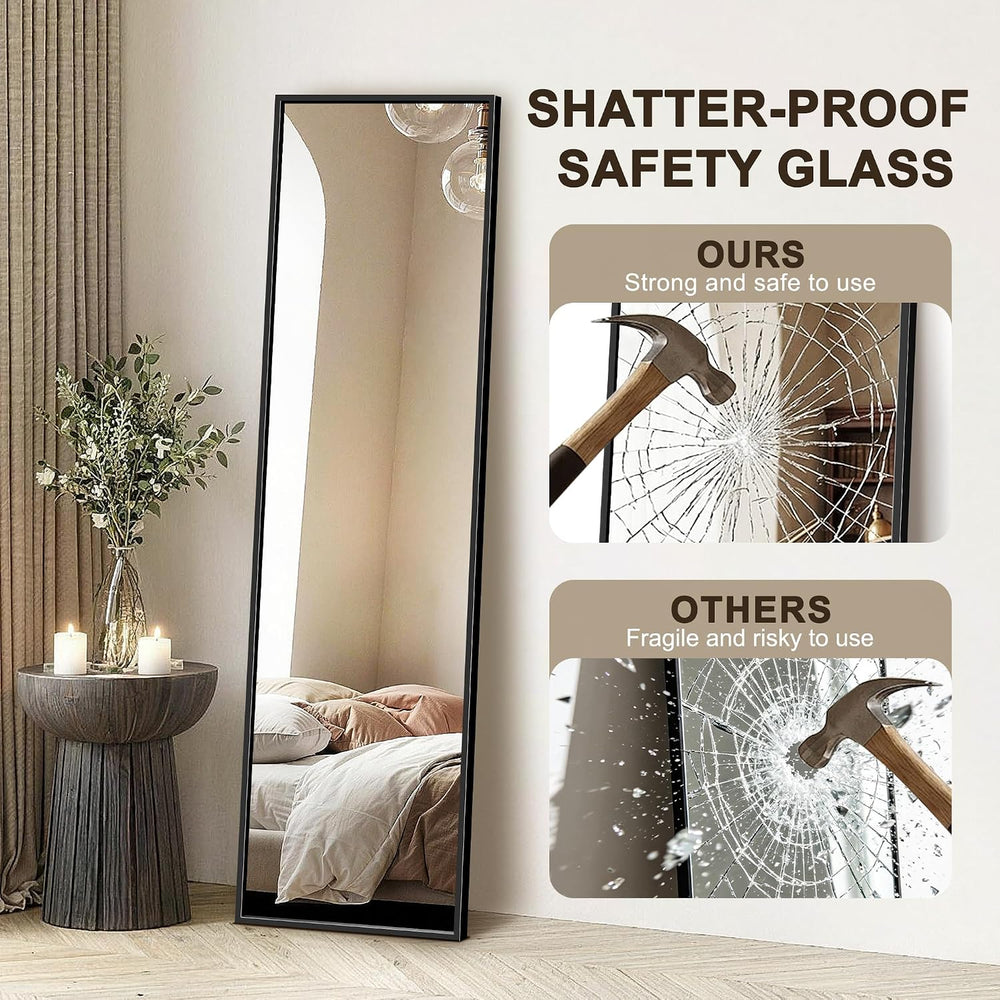 FICTOR Full Length Mirror with Stand, Floor Standing Mirror, 56"x15&quot...