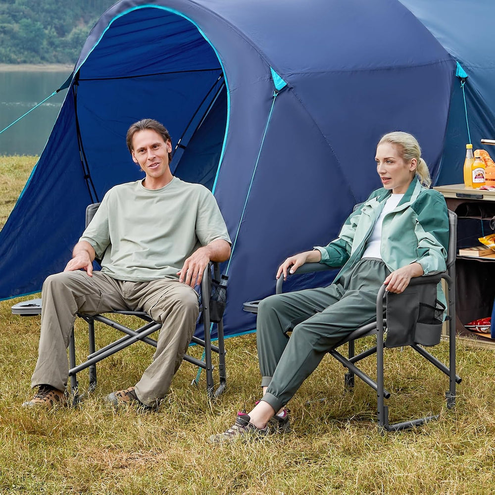 TIMBER RIDGE Aluminum Oversized Camping Chair, Support 400lbs