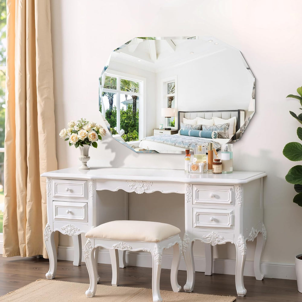 GLASHOM Frameless Mirrors for Bathroom 30x40 inch