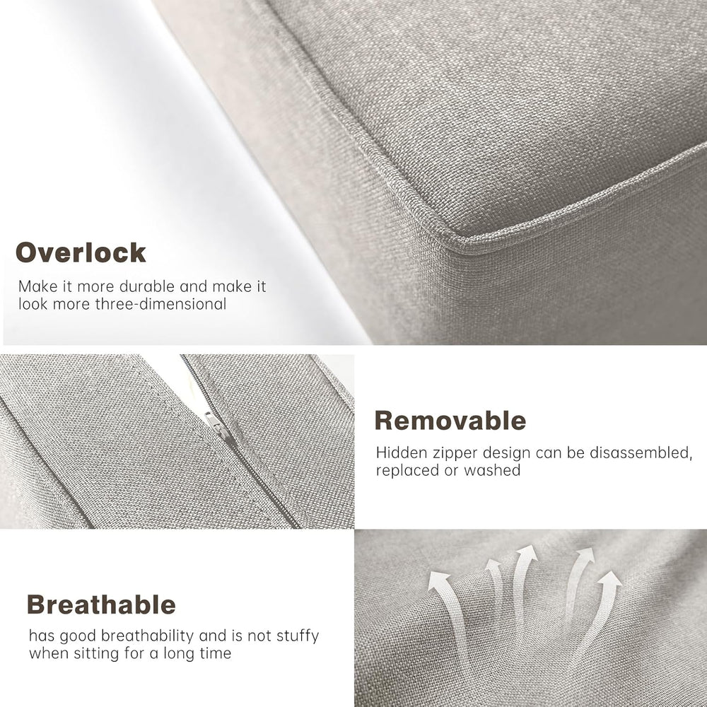 Belord Luxury 6" Thick Outdoor Cushion 2 Set - 22 x24 Inch 28D Sponge Fi...