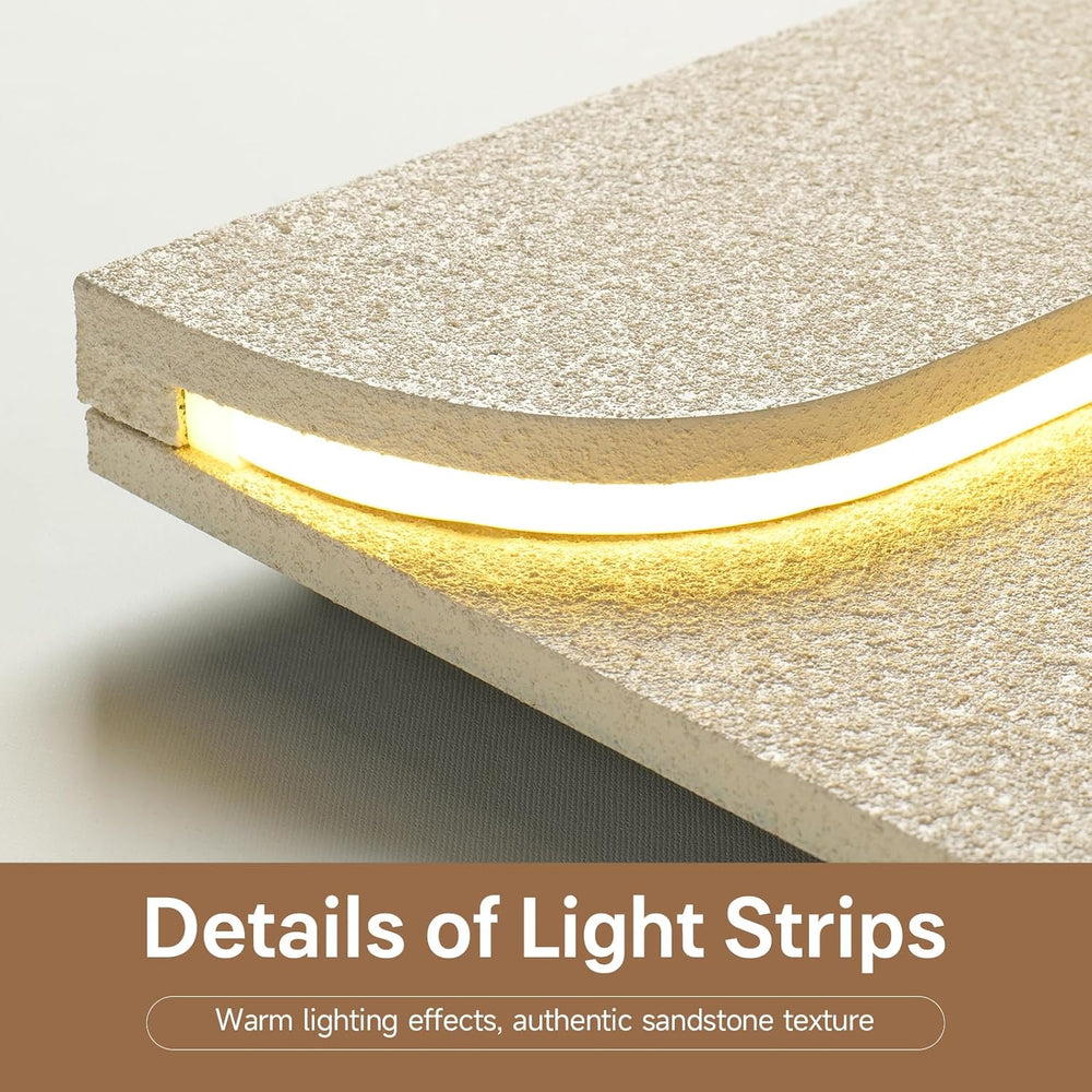 3D Textured LED Wall Art Decor for Living Room, Modern Vertical 30x60 Inch