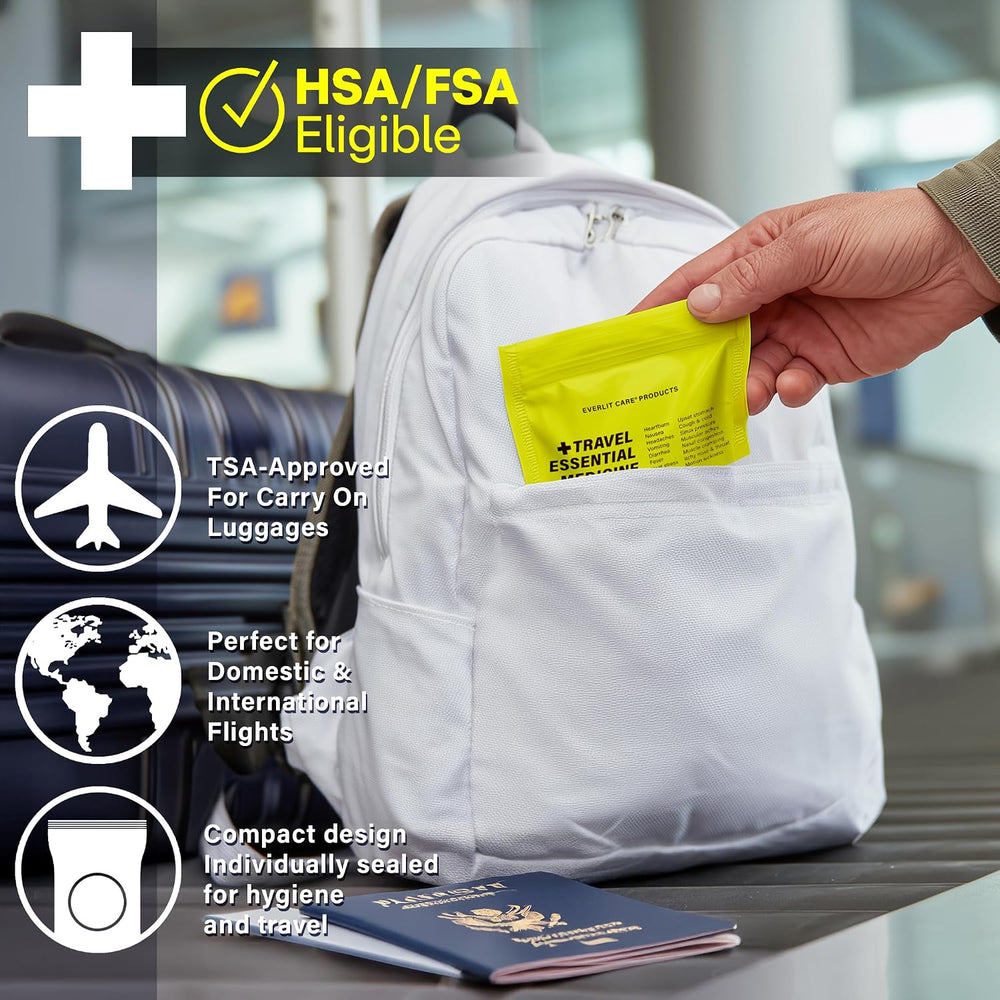 EVERLIT CARE Travel Essential Medicine First Aid Kit I Bonus Medical Supplies...