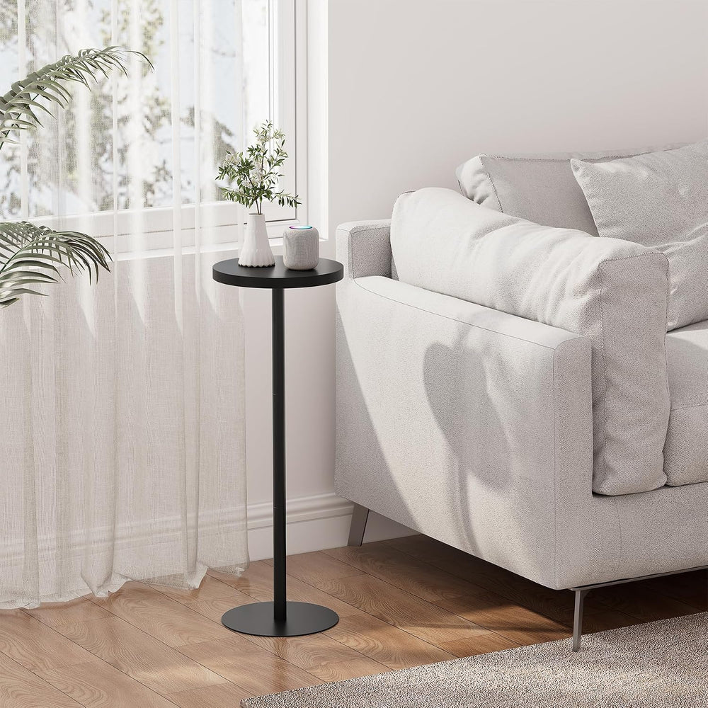 TUTOTAK Tall Round Side Table, Small End Table, Drink Table, Pedestal Table