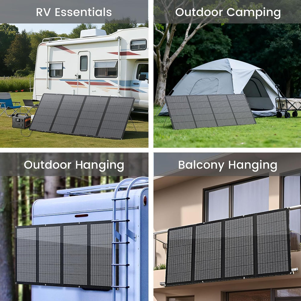 400W Portable Solar Panel for Power Station, 400 Watt 36V ETFE Foldable Solar...
