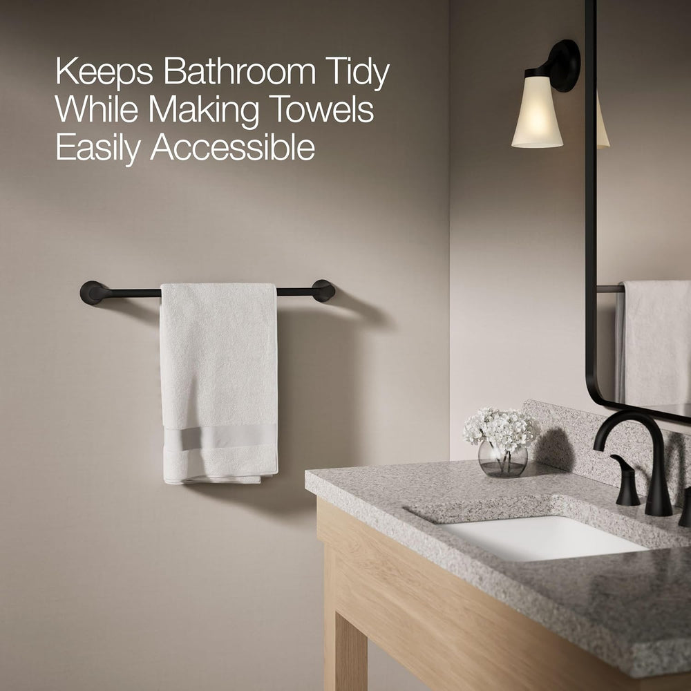 Kohler 27394-BL Simplice® 24" Towel bar, Matte Black