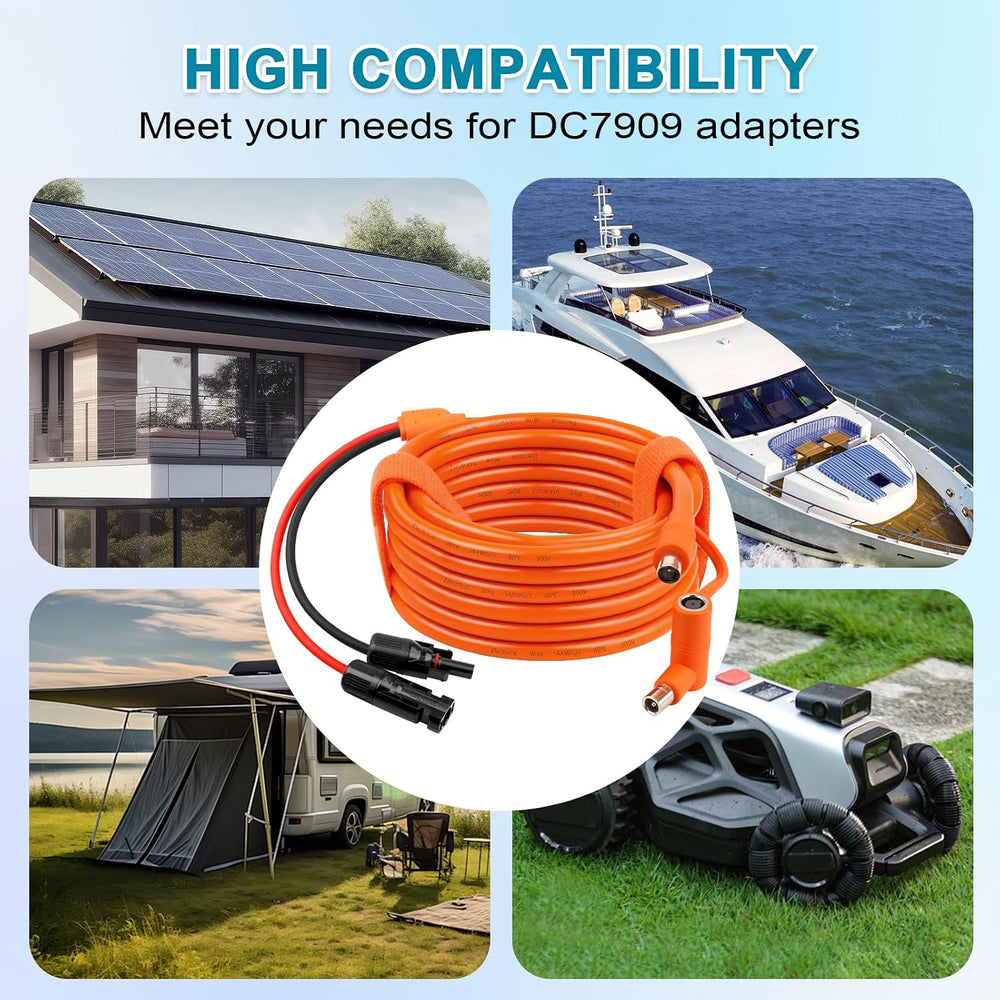 XRDS -RF Solar Panel to DC 8mm Adapter Cable 40FT, Solar Connector to DC7909/...