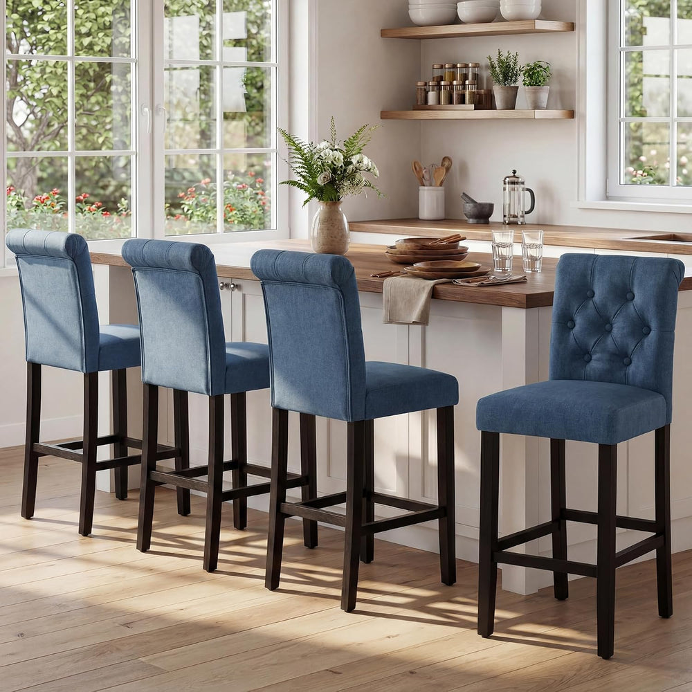 LSSBOUGHT 24 Inches Upholstered Counter Stools, Bar Stools Set of 2, Fabric C...