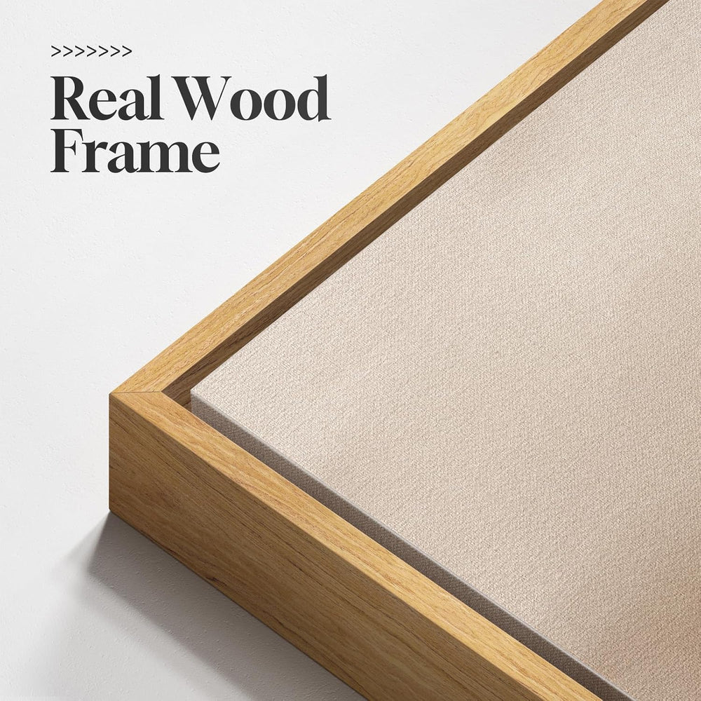 Framed Brown Abstract Landscape Wall Art Set of 2, Neutral Canvas Prints