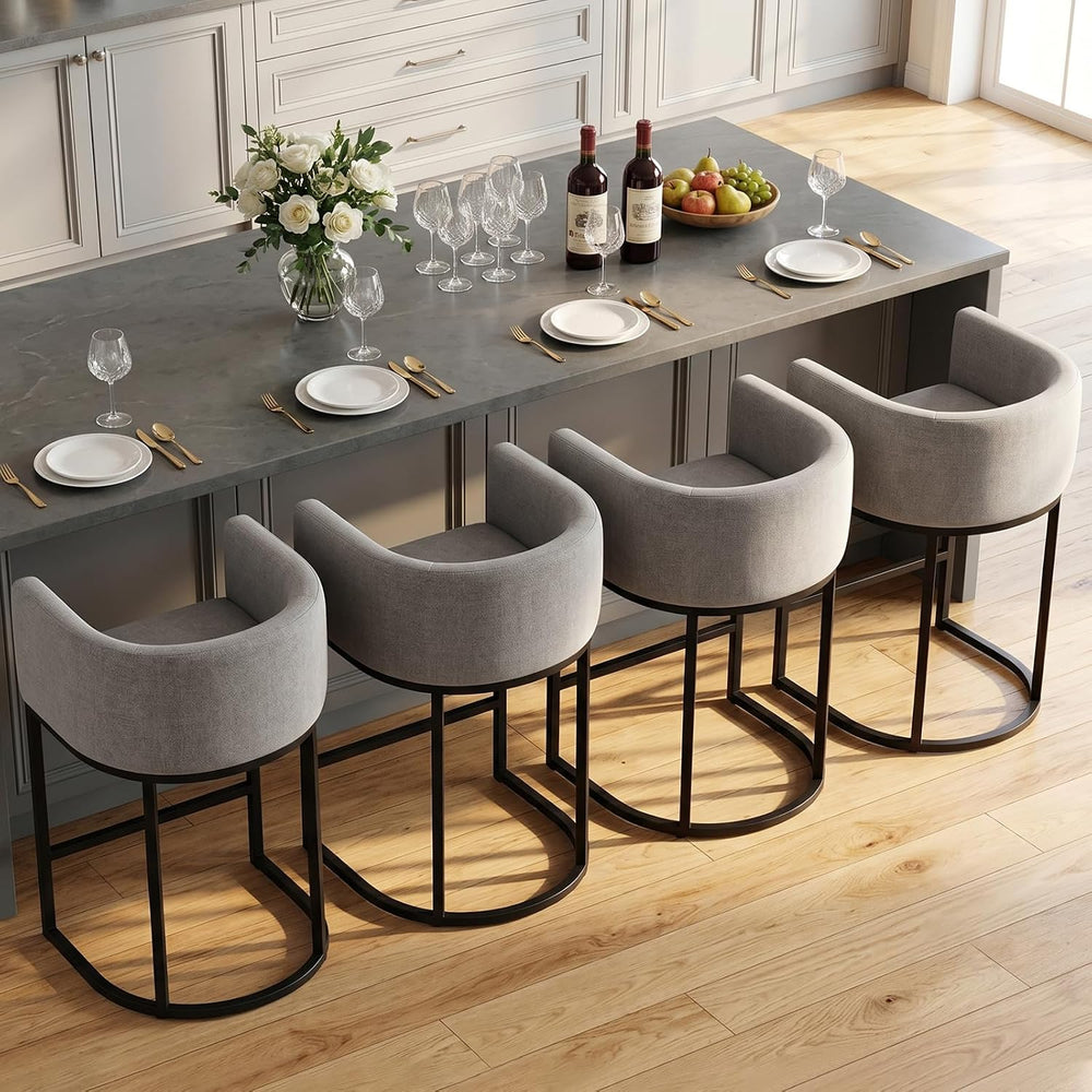 Counter Height Bar Stools Set of 4, 24 Inch Seat Height Barstools for Dining ...