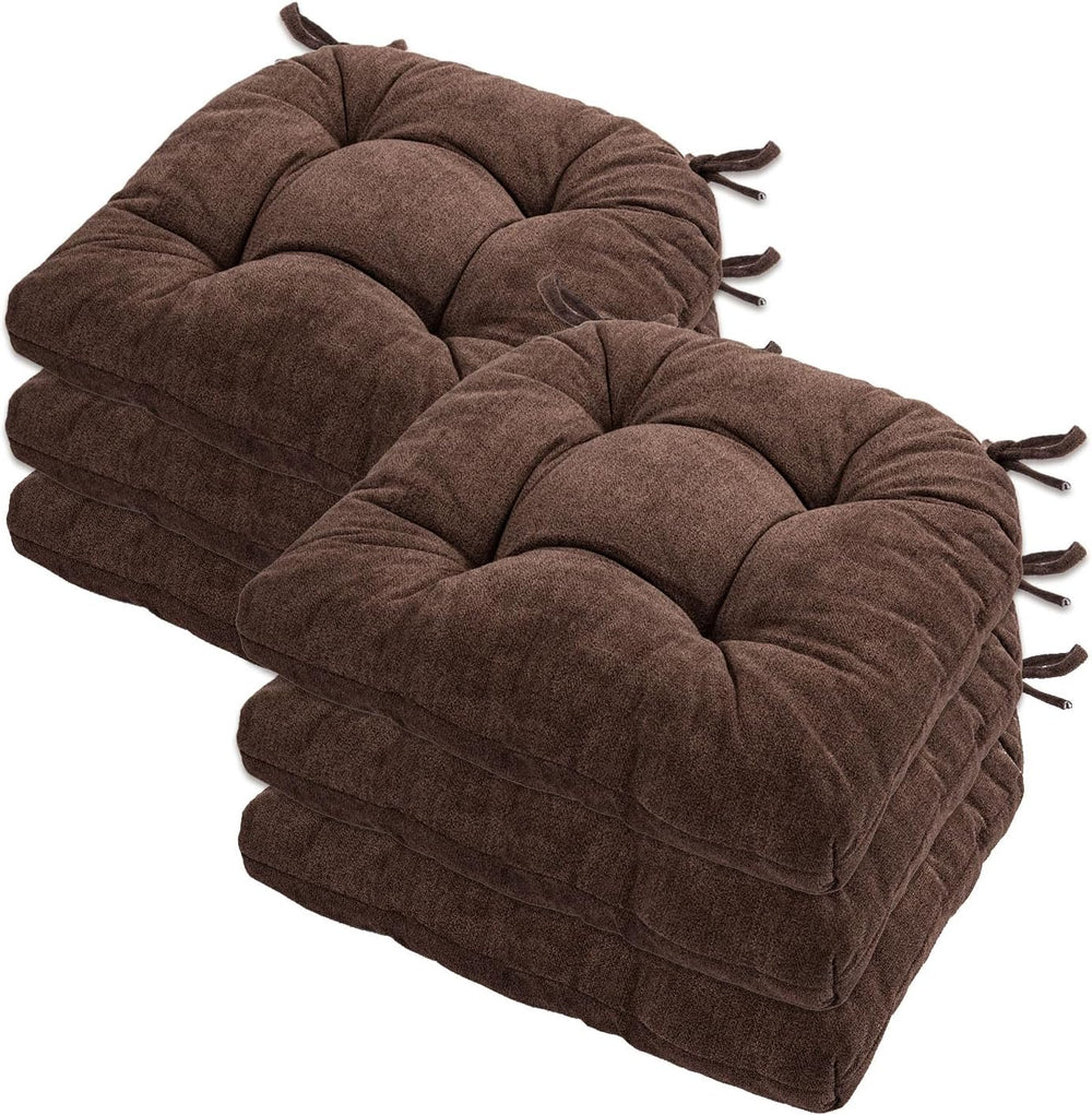 GYALAPERI Chair Cushions for Dining Chairs Set of 6, Tufted Chair Pads