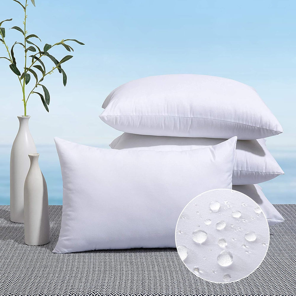 MIULEE Pack of 4 12x18 Inch Outdoor Pillow Inserts