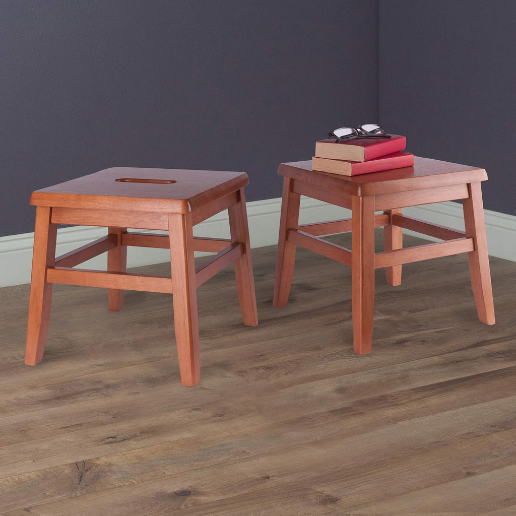 winsome kaya 2-pc step stool set, 12" high shown in use