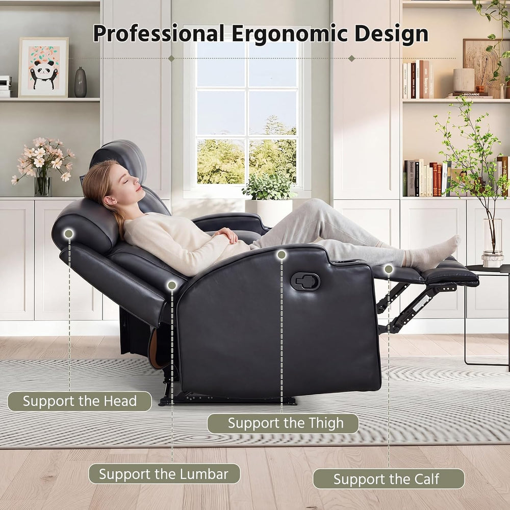 HAOMARKETS 3-Piece Manual Recliner Sofa Set, Included Loveseat Set of 2 with ...