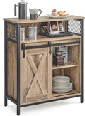 VASAGLE Buffet Cabinet, Coffee Bar with 1 Sliding Barn Door