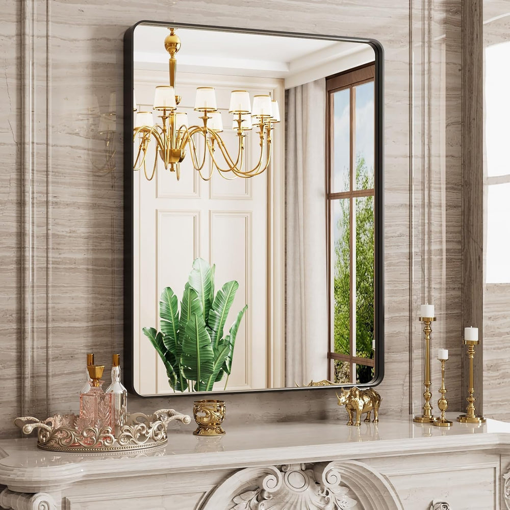 JISOSO Bathroom Vanity Mirror, Black Framed Mirror for Over Sink 20x30