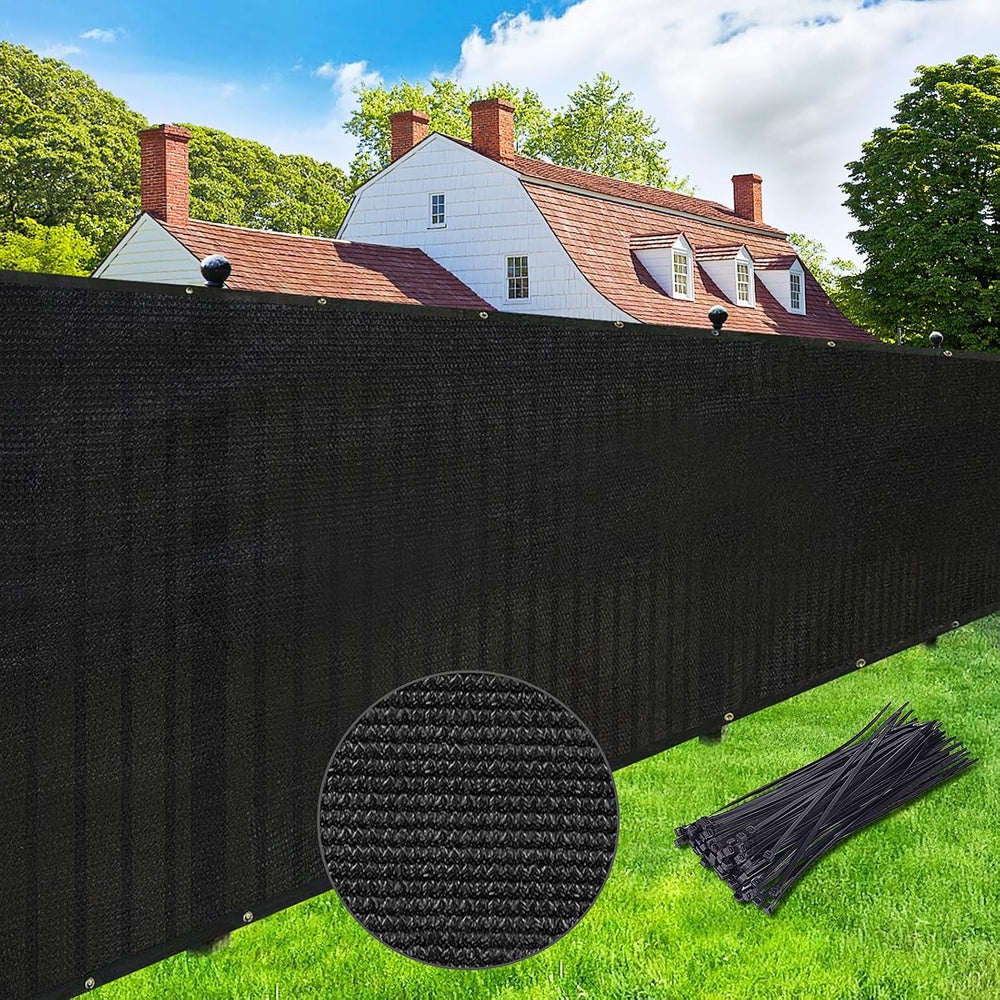 UPGRADE Privacy Screen Fence 8' x 50' Commercial Shade Cover with Bra...