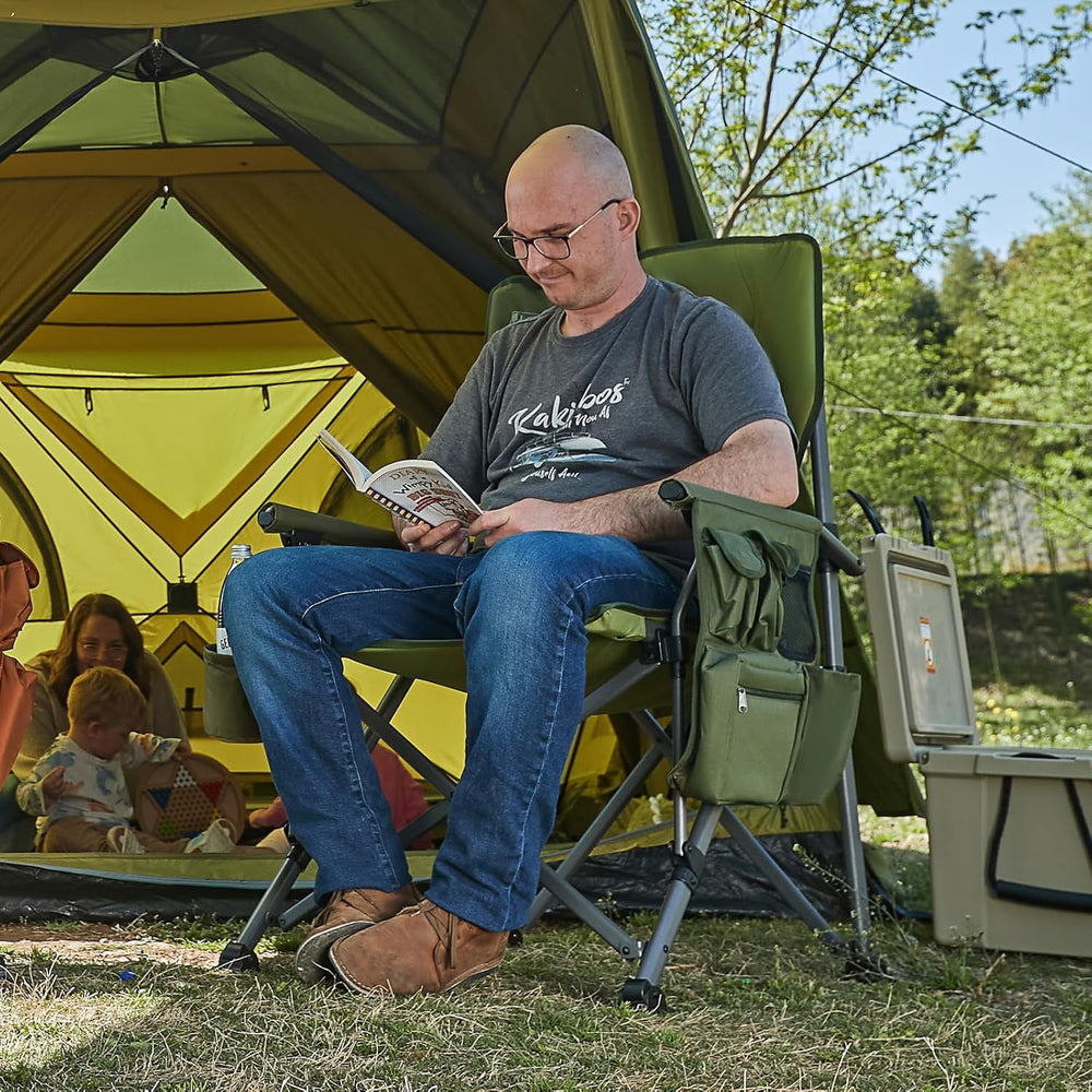 TIMBER RIDGE Oversized Folding Camping Chair High Back 500lbs