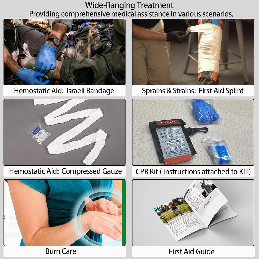 Advanced First Aid Kit, Comprehensive Trauma First Aid Kits with Labelled Com...