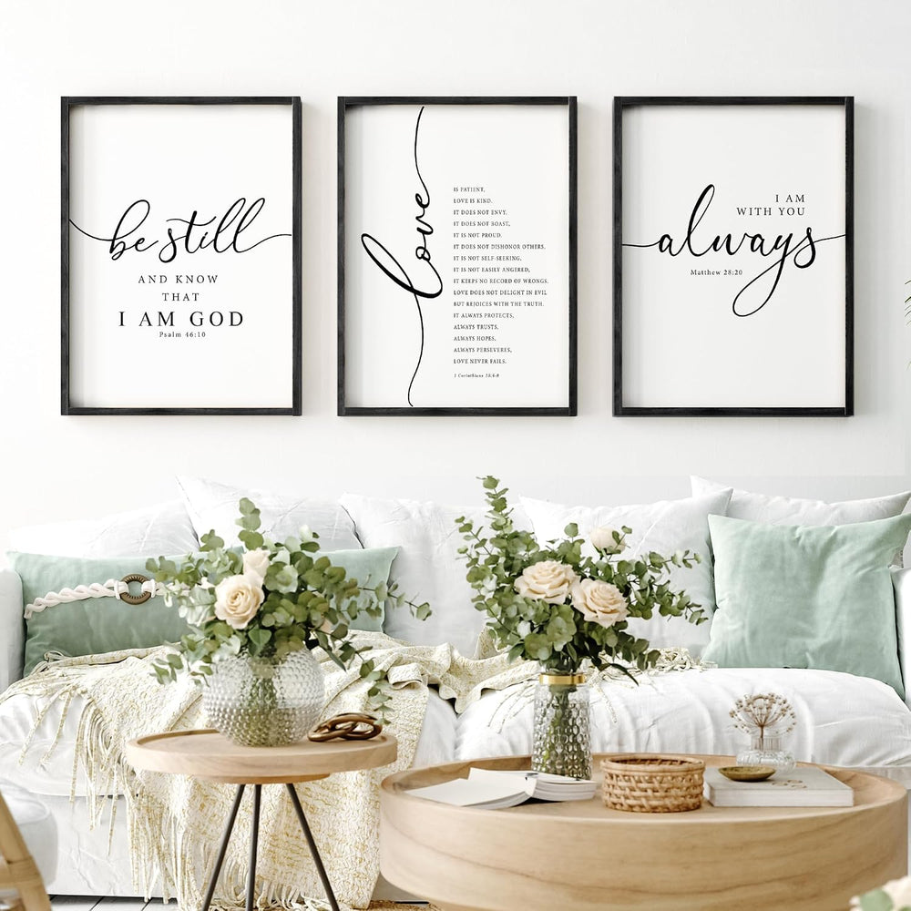 Heiple Framed Be Still and Know that I am God Sign Love is Patient Love is Ki...