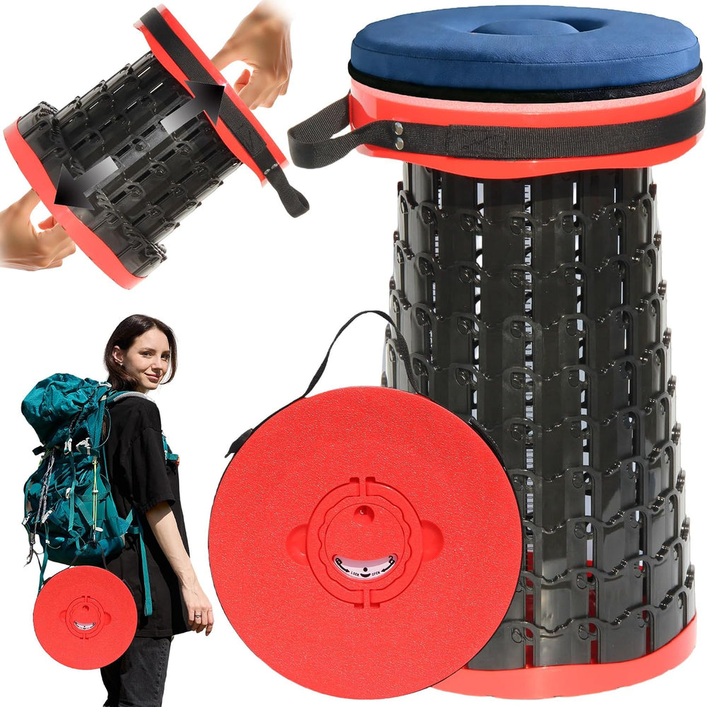 2026 Upgraded XXL Collapsible Stool with Thick Cushion,19.7"H-11.8"...