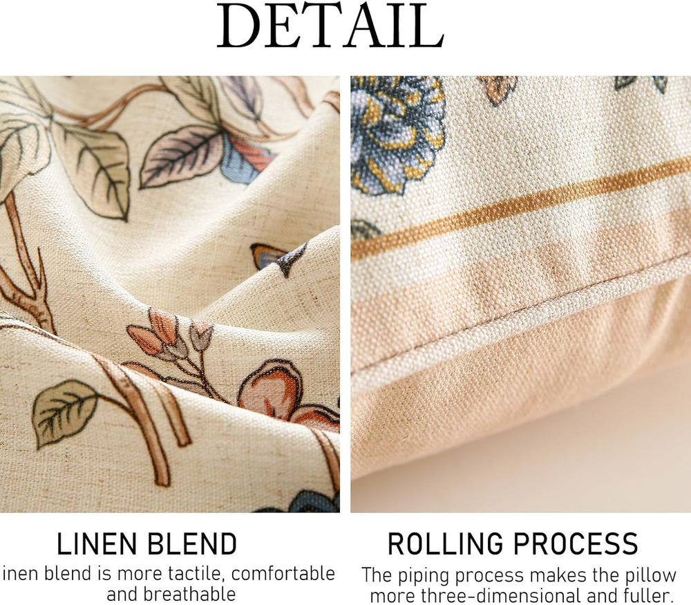ISAENNE Designer Printed Square Throw Pillow Cover,Set of 2,18"x18"