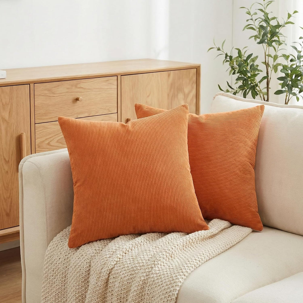 18 * 18 Throw Pillows,Decorative Pillows for Couch,Rusty Brown