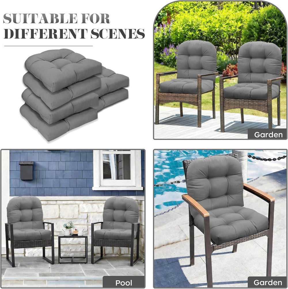 Patio Outdoor Wicker Chair Cushions Set of 2 Waterproof 19.5" x 19.5&quo...