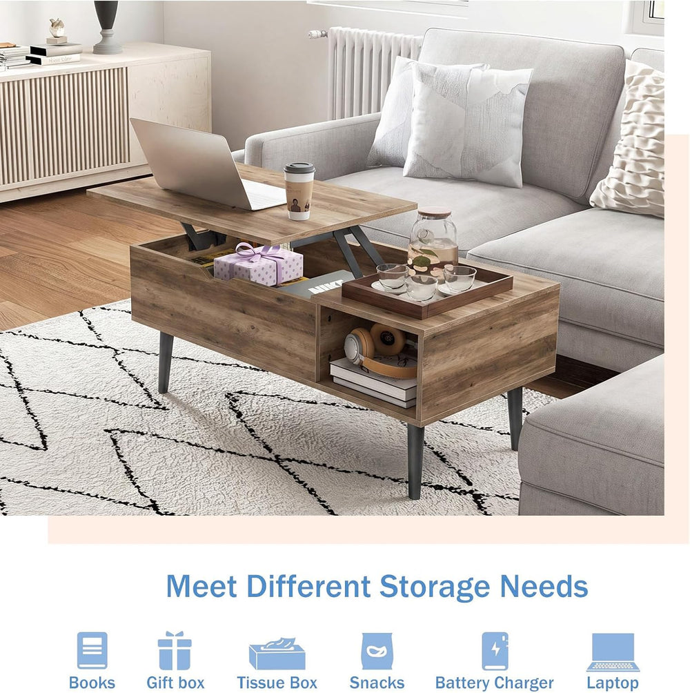 DUMOS Coffee Tables with Storage, Lifting Top for Living Room