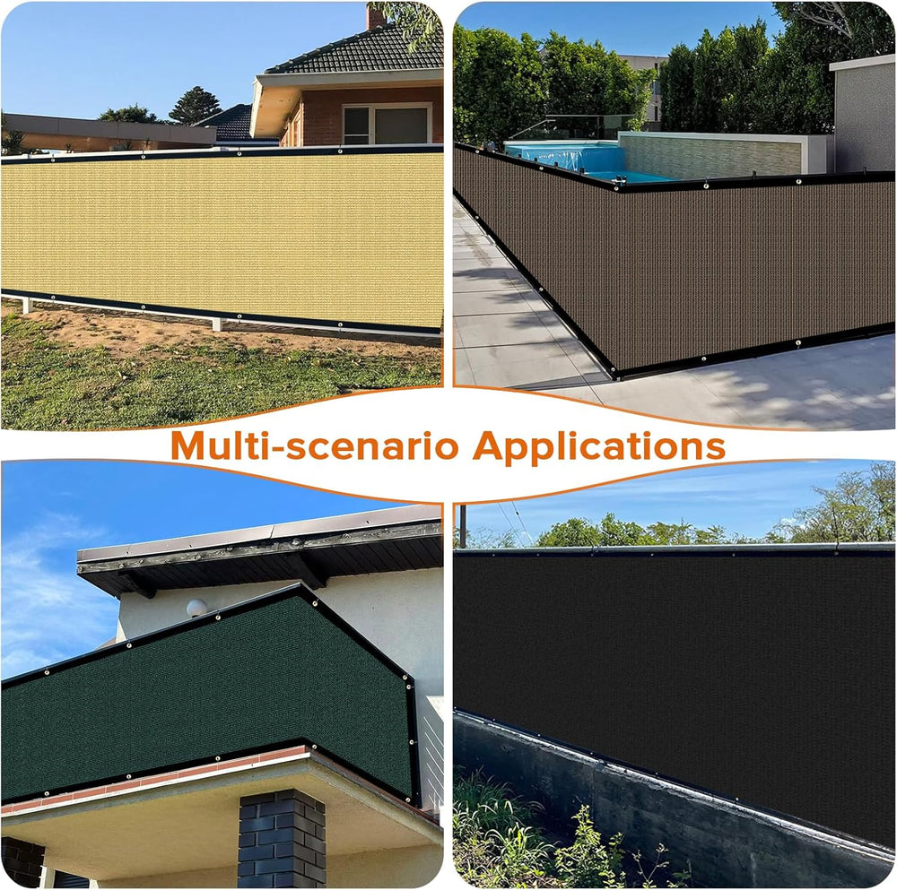 4ftx50ft Fence Privacy Screen Heavy Duty 170 GSM Windscreen & Dustproof F...