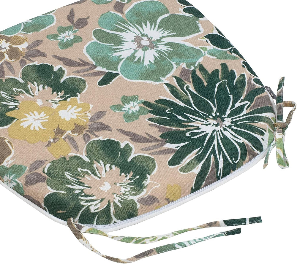 Magpie Fabrics 17"x16"x2" U-Shape Chair Cushions with Ties 2 C...