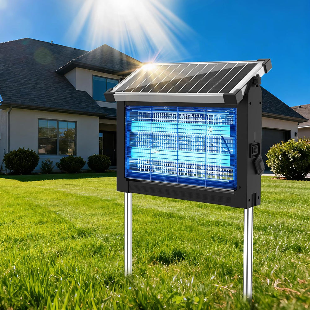 OnBeam Solar Bug Zapper Outdoor, 4500V Mosquito Zapper Fly Trap for Patio