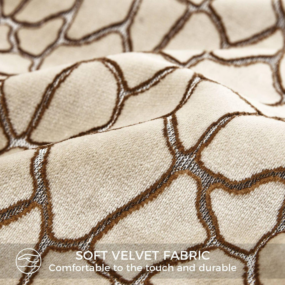 20x20 Cream Cut Velvet Pillow Covers with Raised Texture
