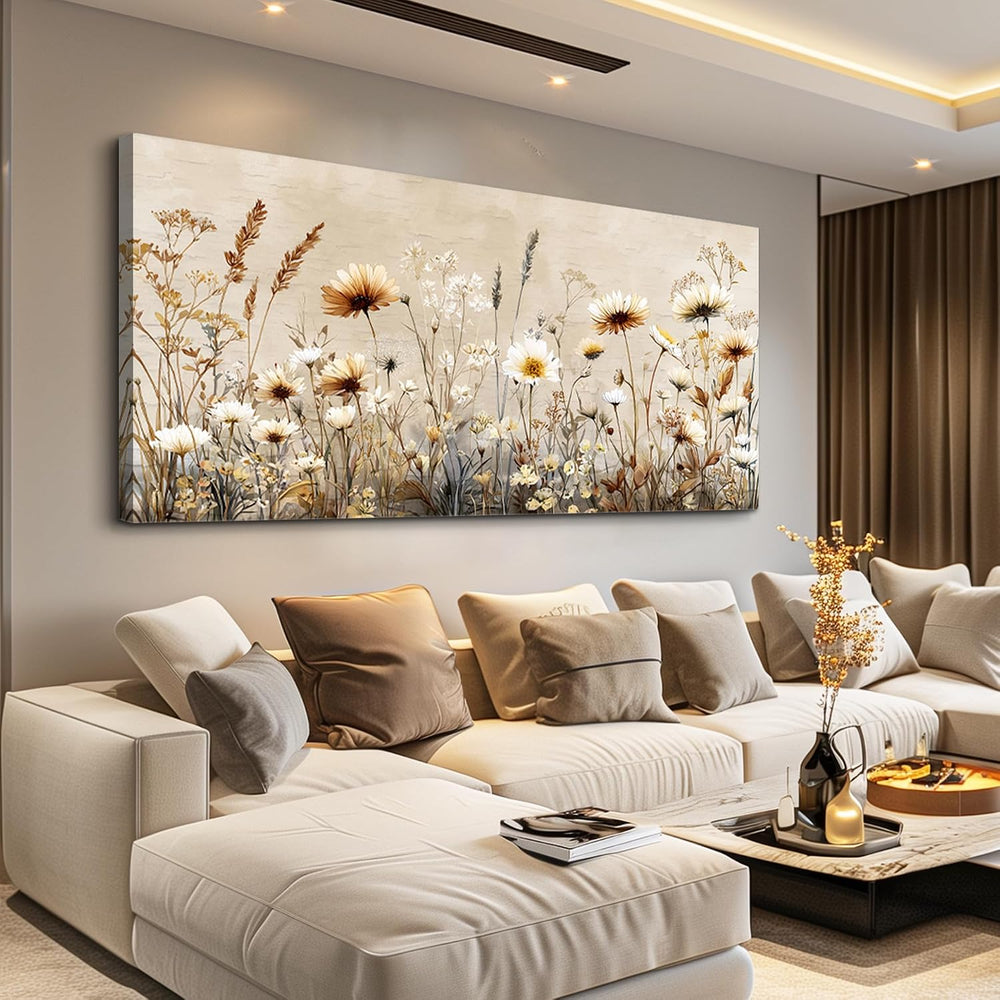 XIGUANGART Floral Wall Art, Large Wall Art, Flower Pictures Wall Decor, Elega...