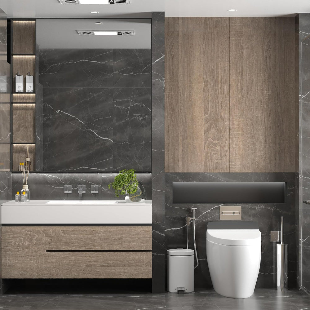 JSEVEM 24"×197" Light Brown Wood Grain Wallpaper Peel and Stick Woo...