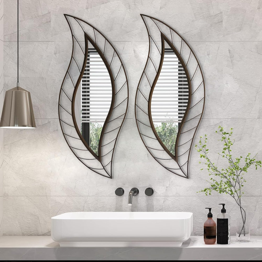 ironsmithn Rustic Mirrors for Wall, 45" x 18.5" Modern Mirror for V...