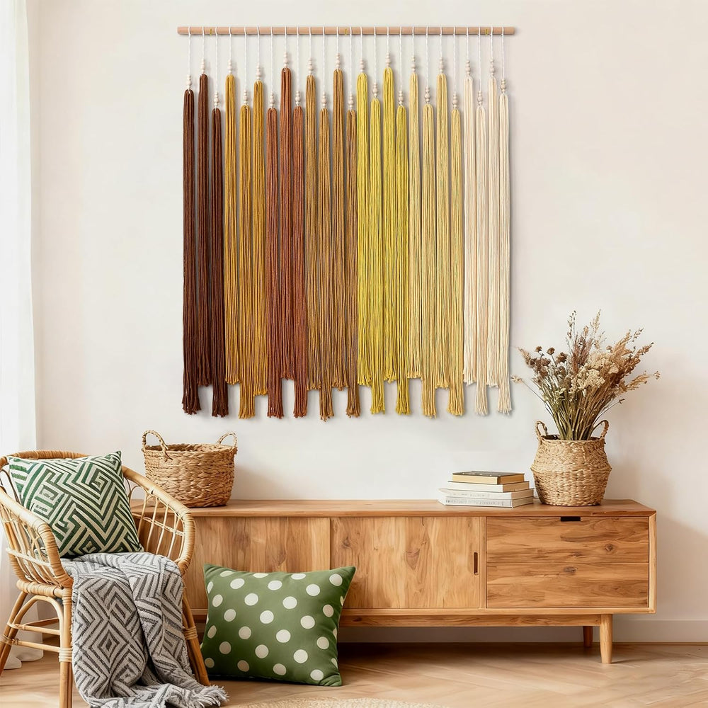 Macrame Wall Hanging Large Boho Home Decor Aesthetic Modern Chic Wall Art