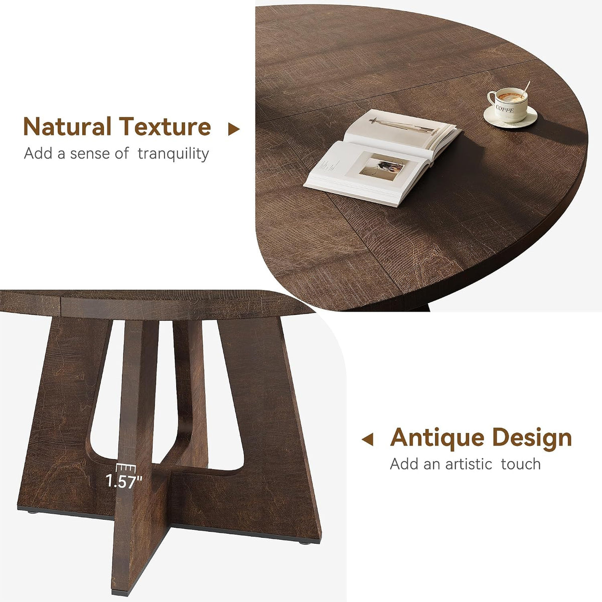 idealhouse 47 in round large dining table set, package contents