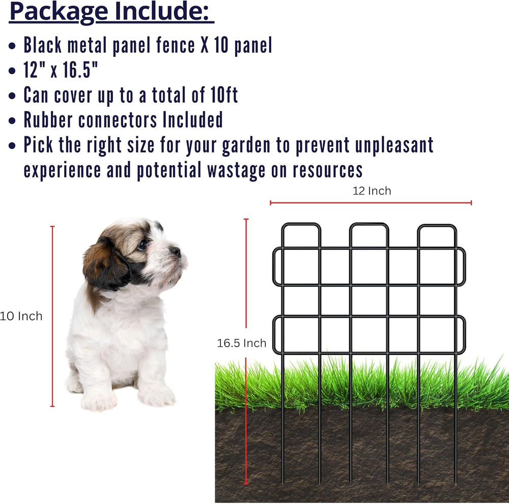 ShopLaLa Garden Fence Animal Barrier (10 Panels) 12inx16.5in Dog Fences