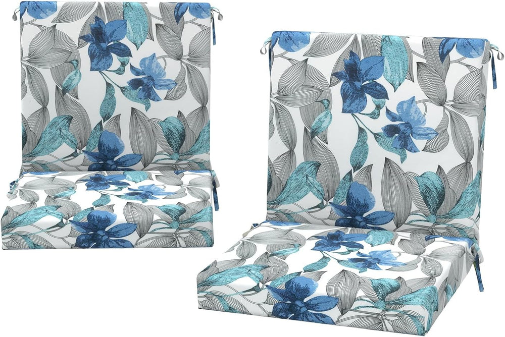 DYTXIII Outdoor Midback Chair Cushions Set of 2-20"x17" Water Repel...