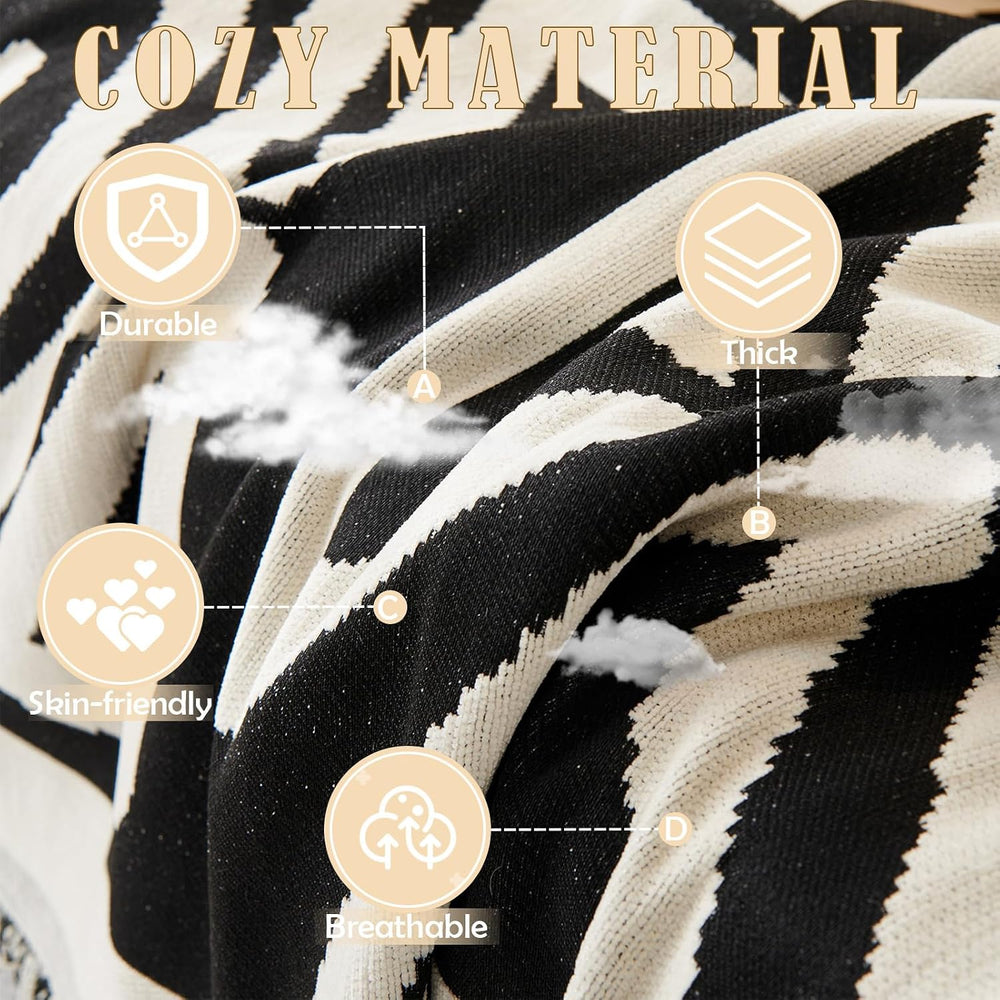 HANDONTIME Boho Sofa Covers for Dogs Black Couch Sofa Covers for Armchair