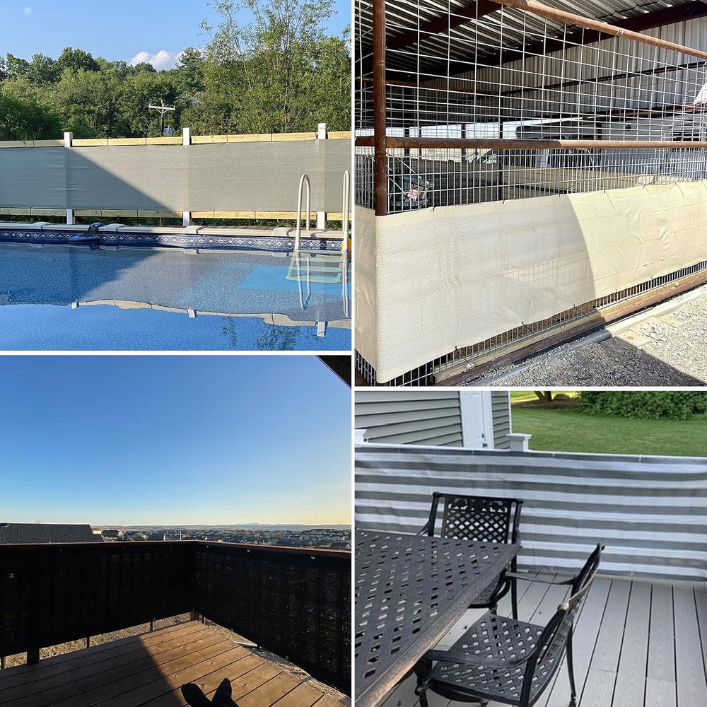 TANG 3' x 50' Balcony Privacy Screen Fence for Apartment Deck Railing...